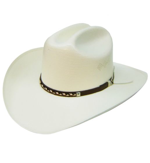 Modestone 50X Traditional Bangora Rodeo Straw Cowboy Hat White
