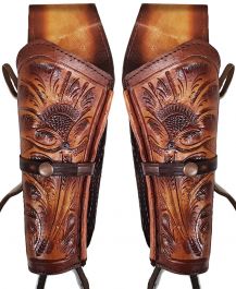 Leather Tan Brown Revolver Holster, 153mm at ₹ 399/piece in Faridabad | ID: 2851291941191