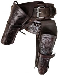 Modestone 22 Cal Western Leather Holster Cintura Pistola Rig Revolver 40 Tan