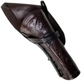 Modestone Right Handed Cross Draw Holster for Cintura Pistola Leather Western Brown