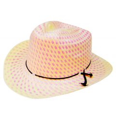 Modestone Baby's Straw Cowboy Hat ''Sizes For Small Heads'' Pink