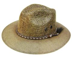 Modestone Straw Cowboy Hat Beige