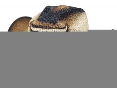 Modestone Jute Cowboy Hat Bull Head ''Small Heads Sizes'' Beige