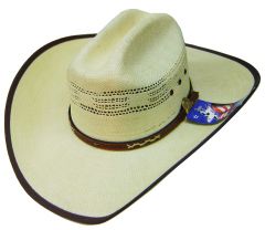 Modestone Men's Sheriff Star Hatband Bangora Straw Cowboy Hat 59 Light Yellow