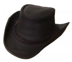 Modestone Men's Leather Cowboy Hat M Brown
