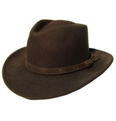 Modestone Covver Unisex Wool Felt Leather Hatband Cowboy Hat 55 Brown