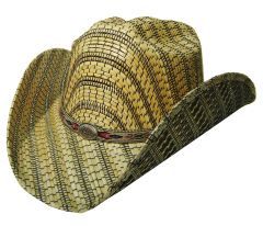 Modestone Unisex Bamboo Cowboy Hat Ojeda Collection Light Yellow Black
