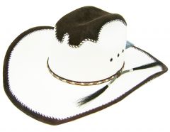 Modestone Straw Cowboy Hat White