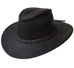 Modestone Aussie Style Leather Cowboy Hat ''Sizes For Small Heads''