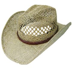 Modestone Straw Breezer Cowboy Hat Size:Small Beige