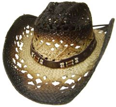 Modestone Straw Breezer Cowboy Hat Size:Small Beige