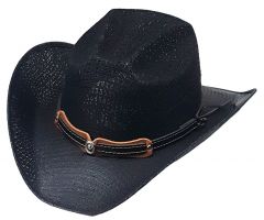 Modestone Straw Cowboy Hat Leather-Like Hatband ''Sizes For Small Heads''
