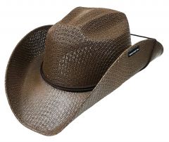 Modestone Kids Straw Cowboy Hat Chinstring ''Sizes For Small Heads'' Brown