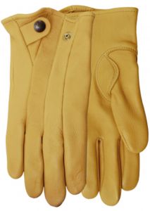 Modestone Men's Watson Stagline Genuine Deerskin Gloves Tan 9