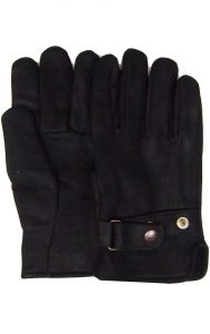 Modestone Men's Watson Genuine Deerskin Gloves Black Lined 10