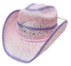 Modestone Girl's Cool Summery Straw Hat Chinstring XS Pink