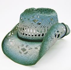 Modestone Women's St Patrick's Day Favorite Straw Cowboy Hat Green Green