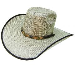 Modestone Traditional Bangora Rodeo Straw Cowboy Hat Green