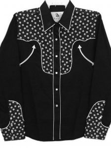 Modestone Women's Long Sleeved Shirt Floral Fabric Black