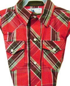 Modestone Boy`s Checked Long Sleeve Shirt Red