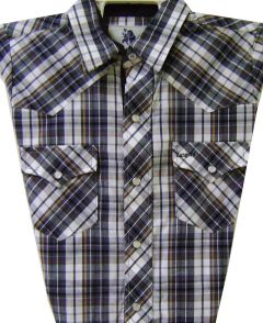 Modestone Boy`s Checked Long Sleeve Shirt Black