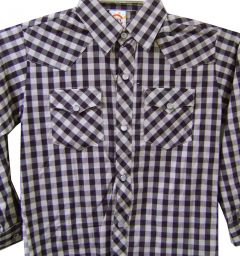 Modestone Boy's checked Long Sleeve Shirt 8 Brown