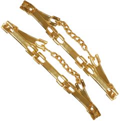 Modestone Women Fashion 2 X Metal Boot Anklet Chain Bracelet Link Adjustable