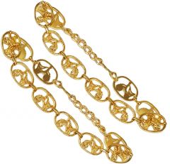 Modestone Women Fashion 2 X Metal Boot Anklet Chain Bracelet Bike Adjustable
