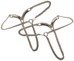 Modestone Women Fashion 2 X Metal Boot Anklet Chain Bracelet 3 Chain Adjustable