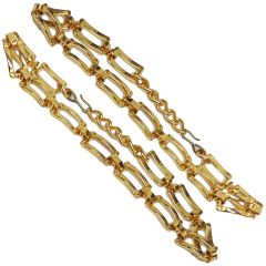 Modestone Women Fashion 2 X Metal Boot Anklet Chain Bracelet Link Adjustable