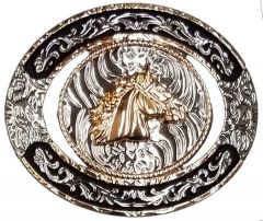 Modestone Nickel Silver Trophy Belt Buckle Horse Head 4'' x 3 1/4''