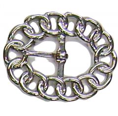 Modestone Men's Small Shiny Chain Belt Buckle O/S Silver