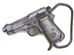 Modestone Men's Gun Belt Buckle O/S Silver