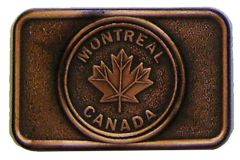 Modestone Montreal Canada Maple Leaf Copper Buckle O/S