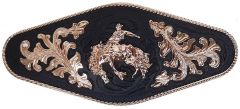Modestone Metal Belt Buckle Bucking Bronco Horse & Cowboy Rodeo 7 1/4'' X 3''