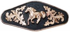 Modestone Metal Alloy Trophy Belt Buckle Galloping Horse 7 1/4'' X 3''