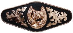 Modestone Metal Alloy Trophy Belt Buckle Horse Horseshoe 7 1/4'' X 3''