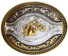 Modestone Metal Alloy Trophy Belt Buckle Horse Head 4'' X 3 1/4''