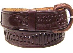 Modestone Braids Embossed Leather Belt 1 