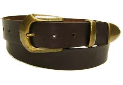 Modestone Men's Leather Belt 1.5'' Width Brown