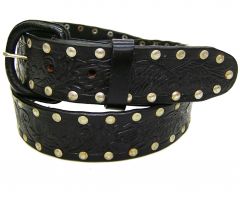 Modestone Men's Leather Belt. Black