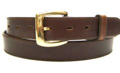 Modestone Men's Leather Belt 1.5'' Width Brown