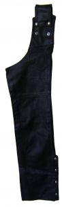 Modestone Men's Pair Genuine Cowhide Leather Beltless Chaps XS Black