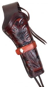 Modestone Western Leather Right Handed Holster for belt Brown