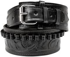 Modestone 44/45 cal Western High Ride/Rise Leather Gun Belt *NO HOLSTERS* Black