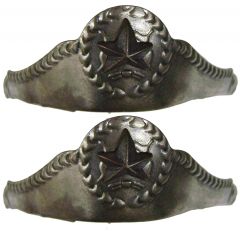 Modestone Metal Sheriff Star Pair Heel Caps/Guards O/S Silver