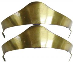 Modestone Pair Antiqued Brushed Metal Heel Caps/Guards Western Filigree O/S Gold