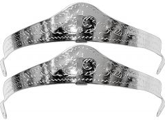 Modestone Pair Metal Heel Caps/Guards Western Filigree O/S Silver