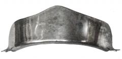 Modestone Pair Metal Heel Caps/Guards O/S silver