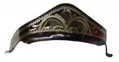 Modestone Pair Metal Heel Caps/Guards Western Filigree O/S Gold Black